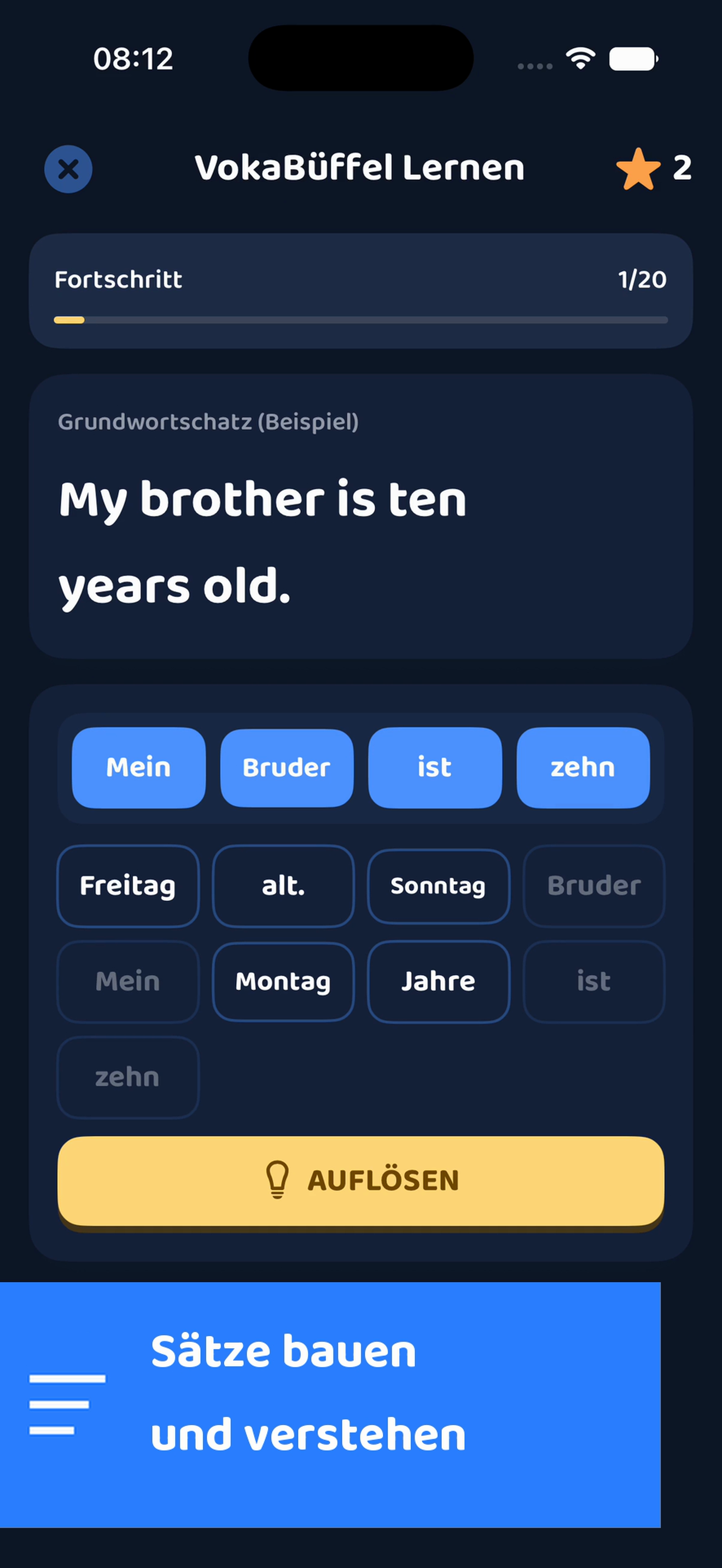 Sätze bauen