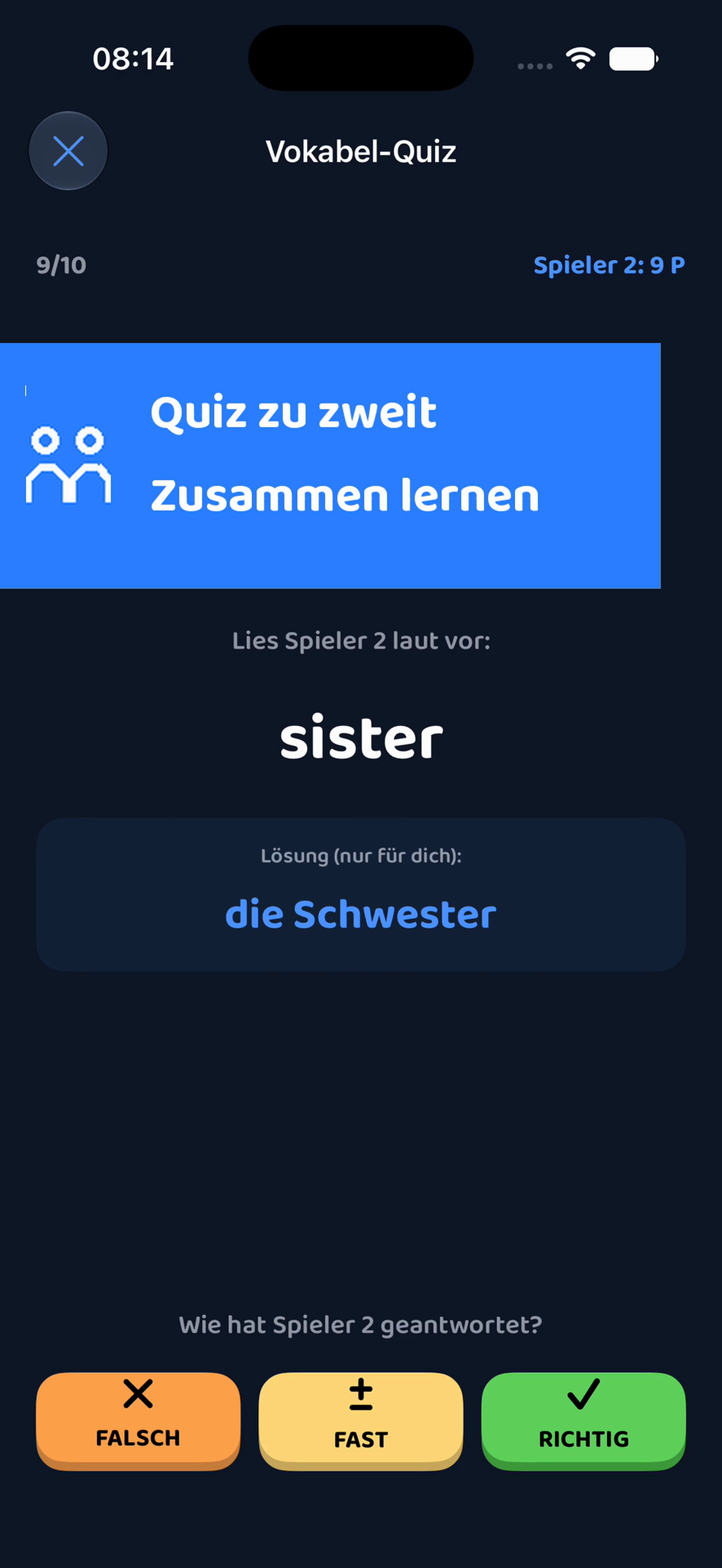 Quiz zu zweit